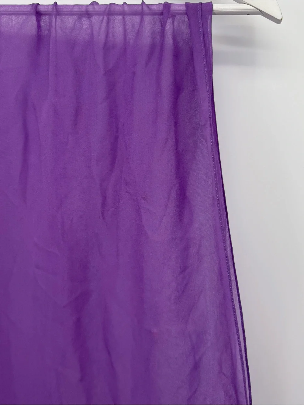 Unbranded Purple Chiffon Scarf Shawl Beaded Long Accessory Overlay